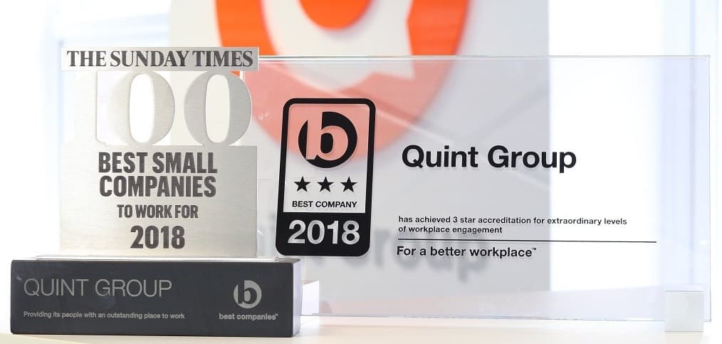 Quint Group one of the UK's Best Places to Work