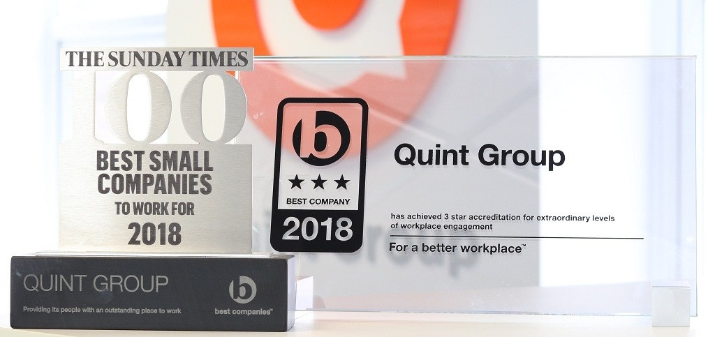 Quint Group one of the UK's Best Places to Work