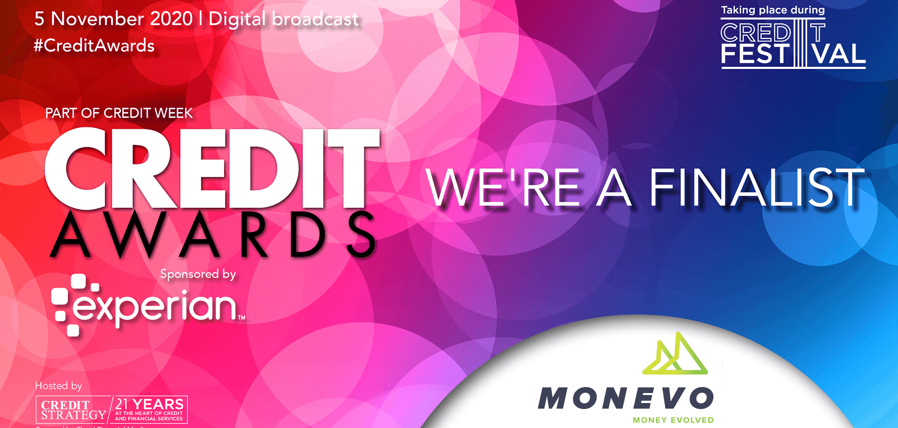 Monevo Announced as Finalist in Credit Awards 2020