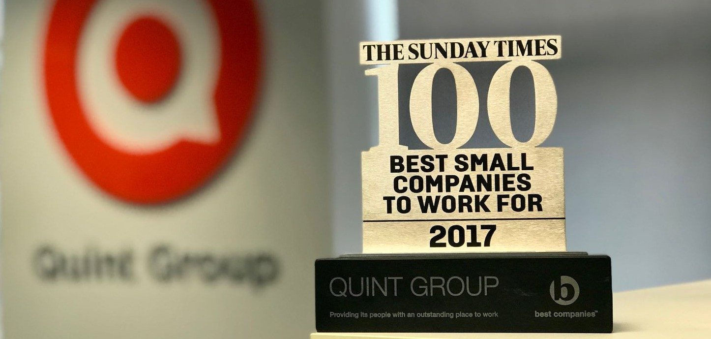 Quint Group Celebrate 3 Star Best Companies Accreditation